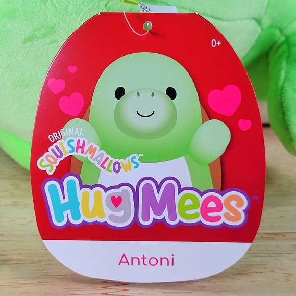 Squishmallow Antoni the Sea Turtle 14" Hug Mees UltraSoft Stuffed Toy Plush NWT - Picture 5 of 6